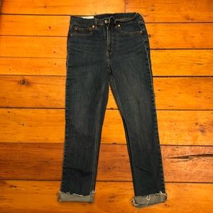Gap size six vintage slim high rise jeans.